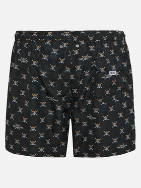 Badeshorts aus leichtem Stoff „Lighting“ mit One Piece-Totenkopf-Print | ONE PIECE® SPECIAL EDITION