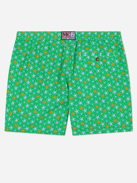 Lighting Micro Fantasy green multicolor starfish print swim shorts