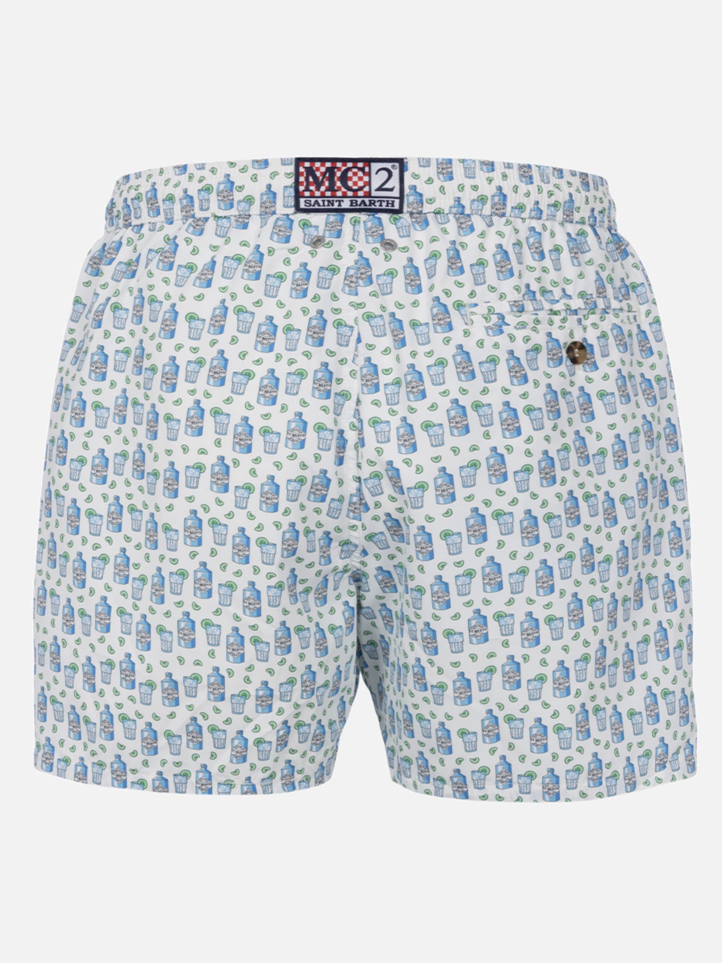 Herren-Badeshorts aus leichtem Stoff Lighting Micro Fantasy mit Gin-Tonic-Aufdruck