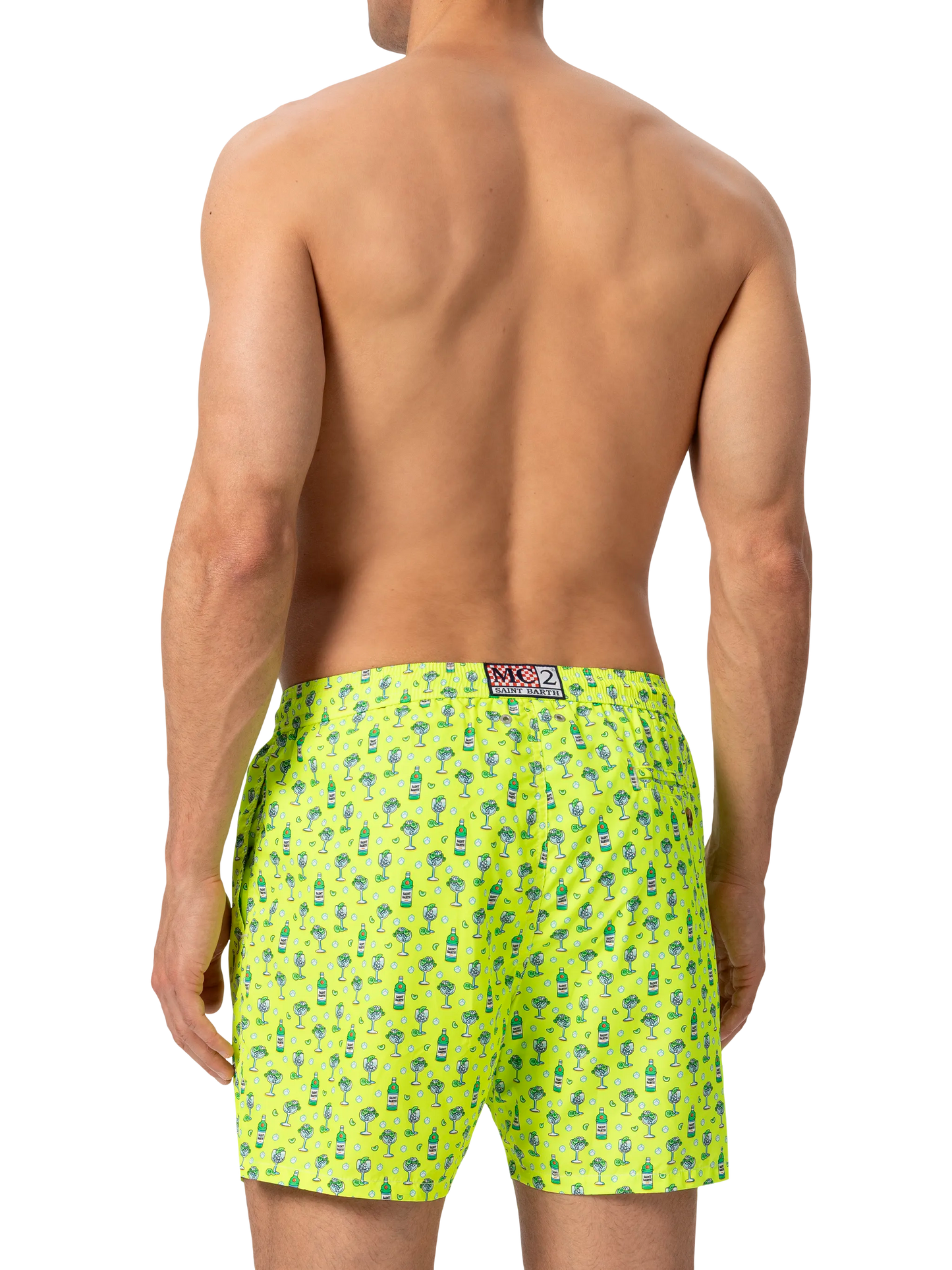 Badeshorts aus leichtem Stoff „Lighting“ mit Cocktail-Print