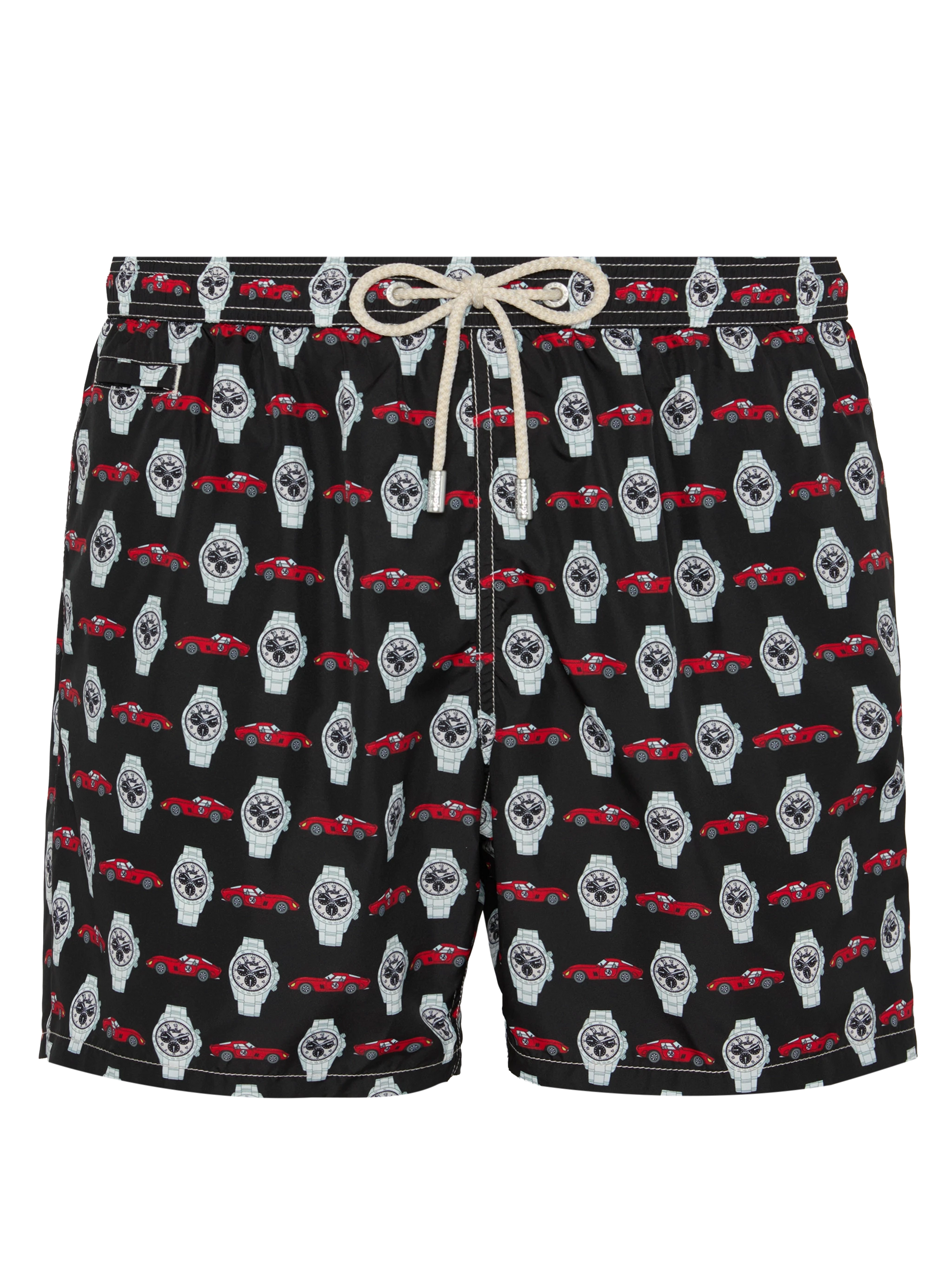 Lightweight fabric swim shorts Lighting with watch print - MC2 Saint Barth