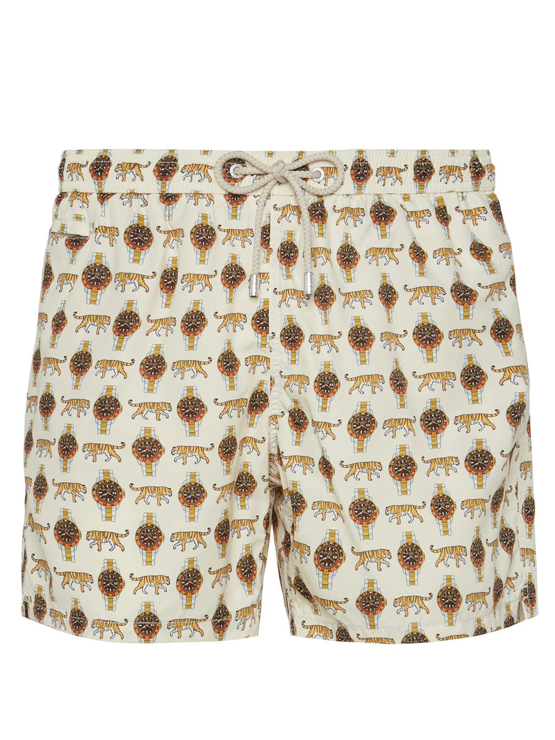 Lightweight fabric swim shorts Lighting with watch print - MC2 Saint Barth