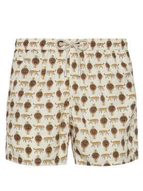 Lightweight fabric swim shorts Lighting with watch print - MC2 Saint Barth