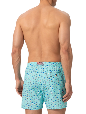 Badeshorts aus leichtem Stoff „Lighting“ mit Golfspieler-Print