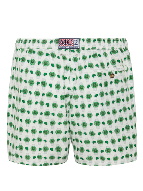 Lightweight fabric swim shorts Lighting with watch print - MC2 Saint Barth
