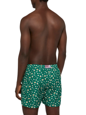 Lightweight fabric swim shorts Lighting with architect mood print