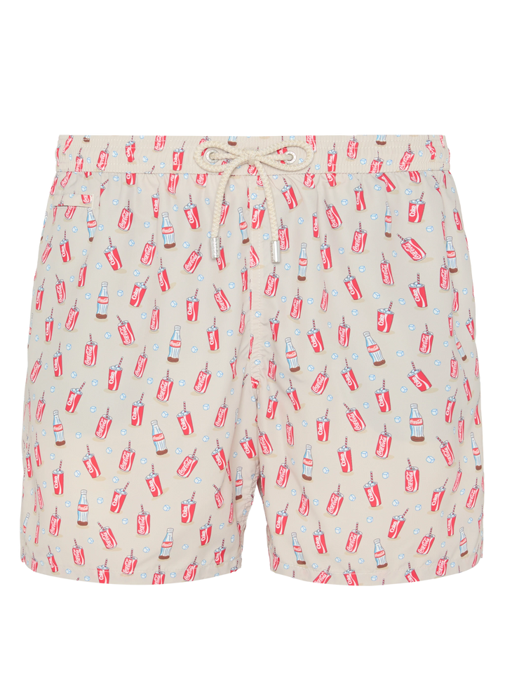 Lightweight fabric swim shorts Lighting with Inter print | COCA COLA SPECIAL EDITION - MC2 Saint Barth