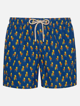 Herren-Badeshorts aus leichtem Stoff mit Skater-Bart-Aufdruck | DIE SIMPSONS-SONDERAUSGABE