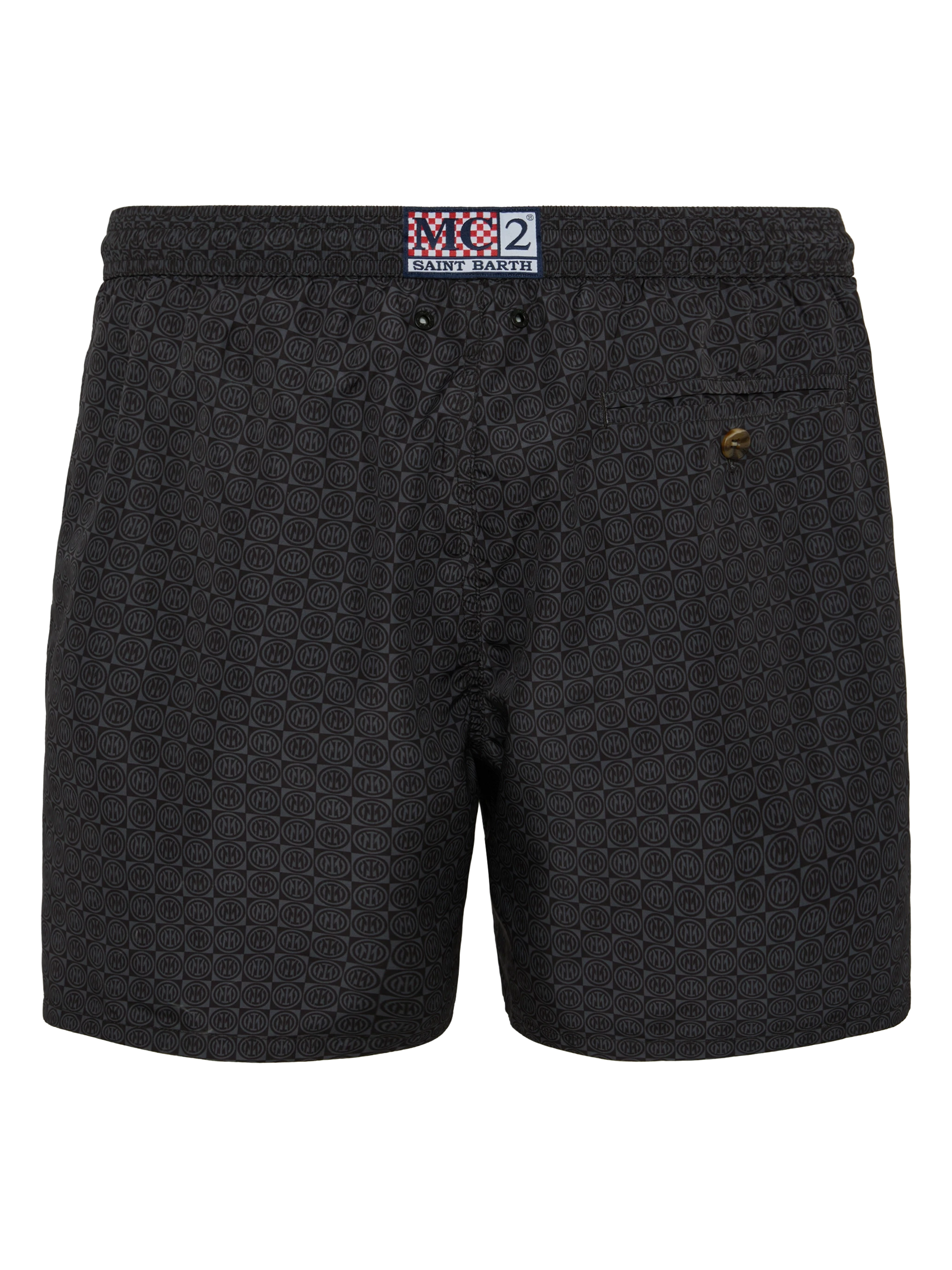 Lightweight fabric swim shorts Lighting with Inter print | INTER FC SPECIAL EDITION - MC2 Saint Barth