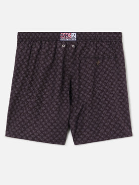 Leichte Badehose aus Stoff mit Roma-Print | AS ROMA SPECIAL EDITION