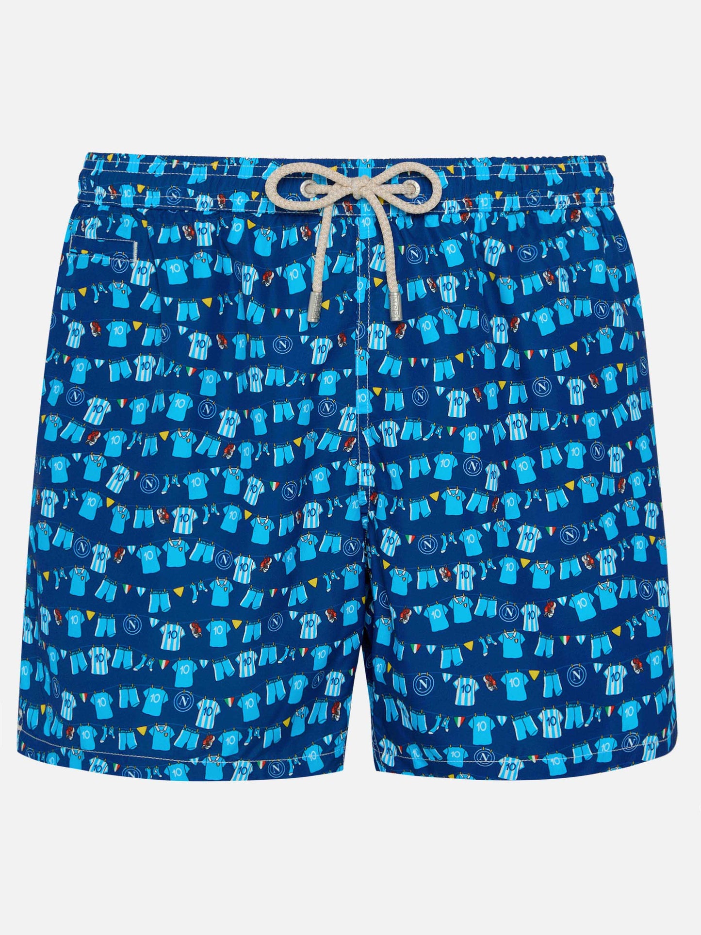Navy blue Lighting Micro Fantasy swim shorts with SSC Napoli Balconi print | SSC NAPOLI SPECIAL EDITION