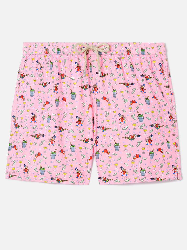 Pink Lighting Micro swim shorts with McDuck print | Special Edition
