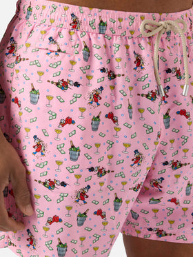 Pink Lighting Micro swim shorts with McDuck print | Special Edition