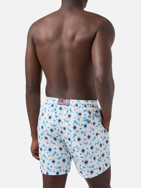 White Lighting Micro swim shorts with scuba watches and divers all-over print