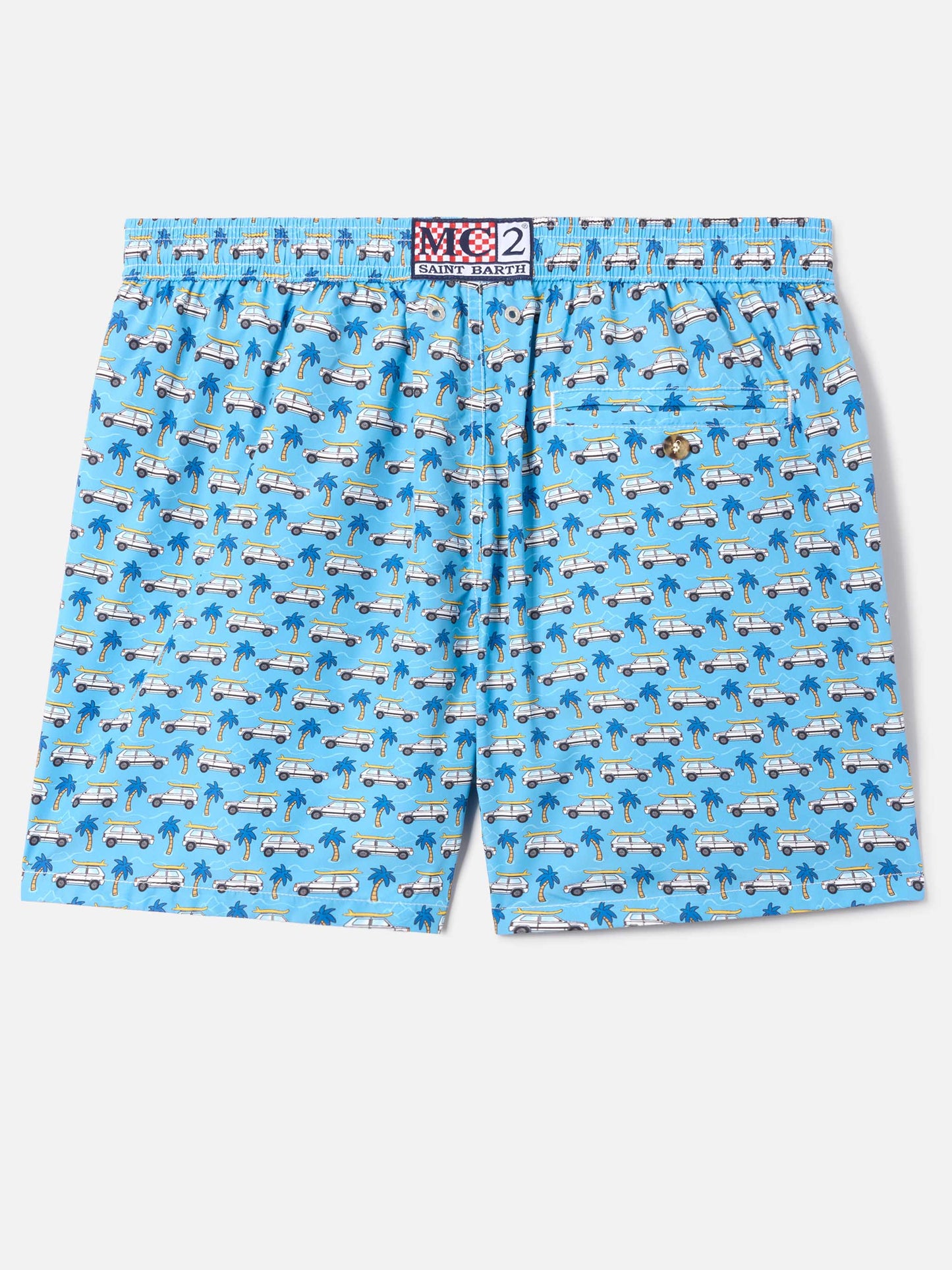 Light blue Lighting Micro swim shorts with Fiat Panda print | Special Edition