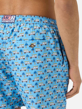 Light blue Lighting Micro swim shorts with Fiat Panda print | Special Edition