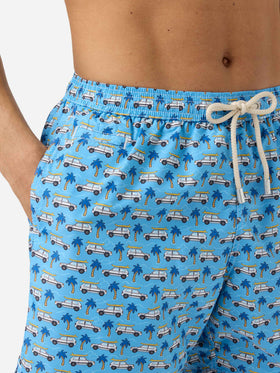 Light blue Lighting Micro swim shorts with Fiat Panda print | Special Edition