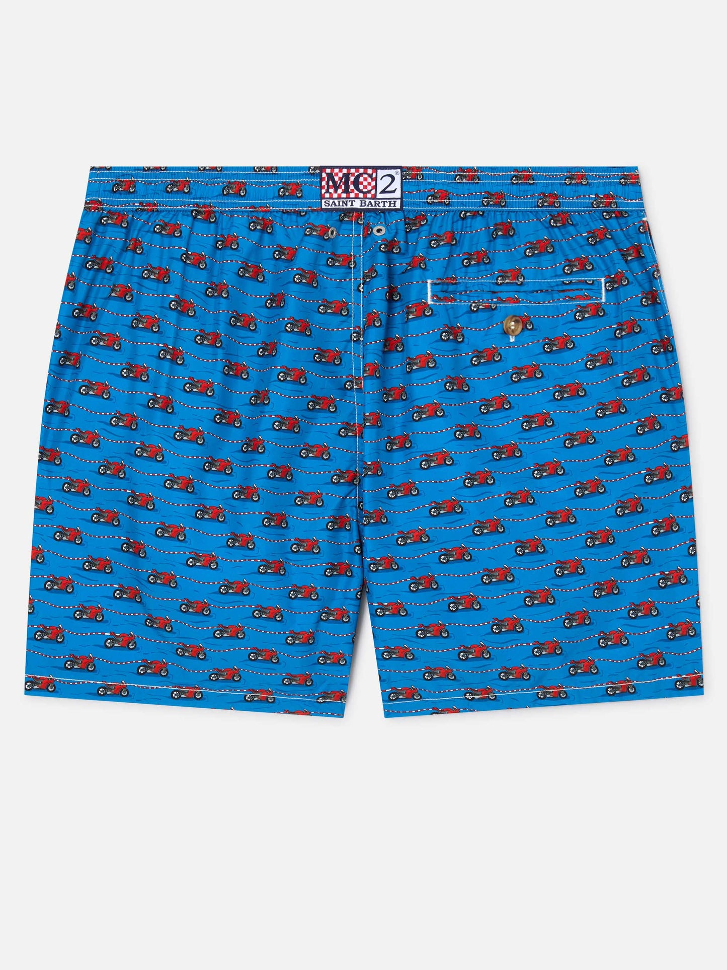 Navy Lighting Micro swim shorts with Ducati all-over print | Special Edition