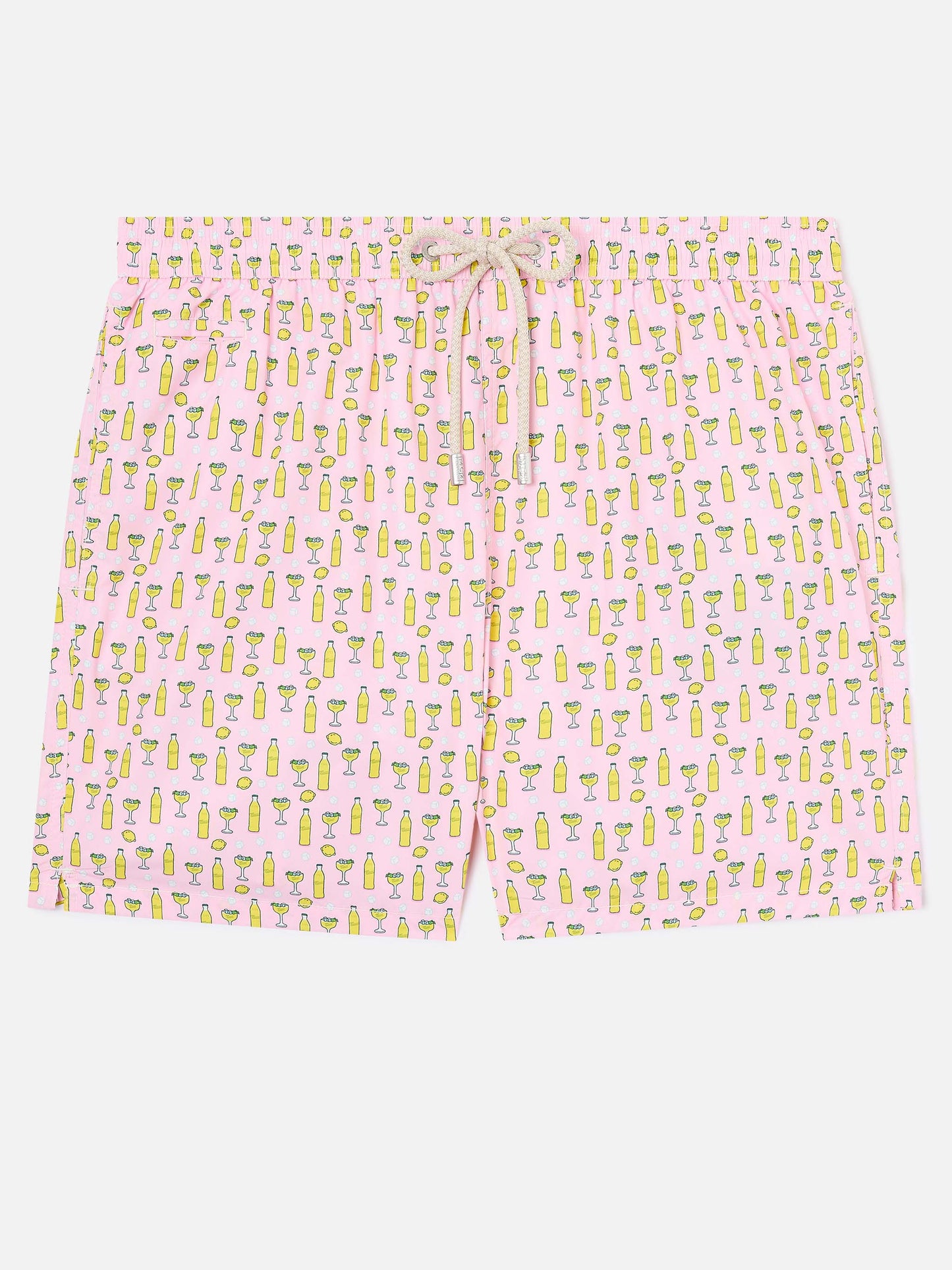 Pinkfarbene Micro-Badeshorts Lighting mit Tassoni-Cocktail-Print | Special Edition 