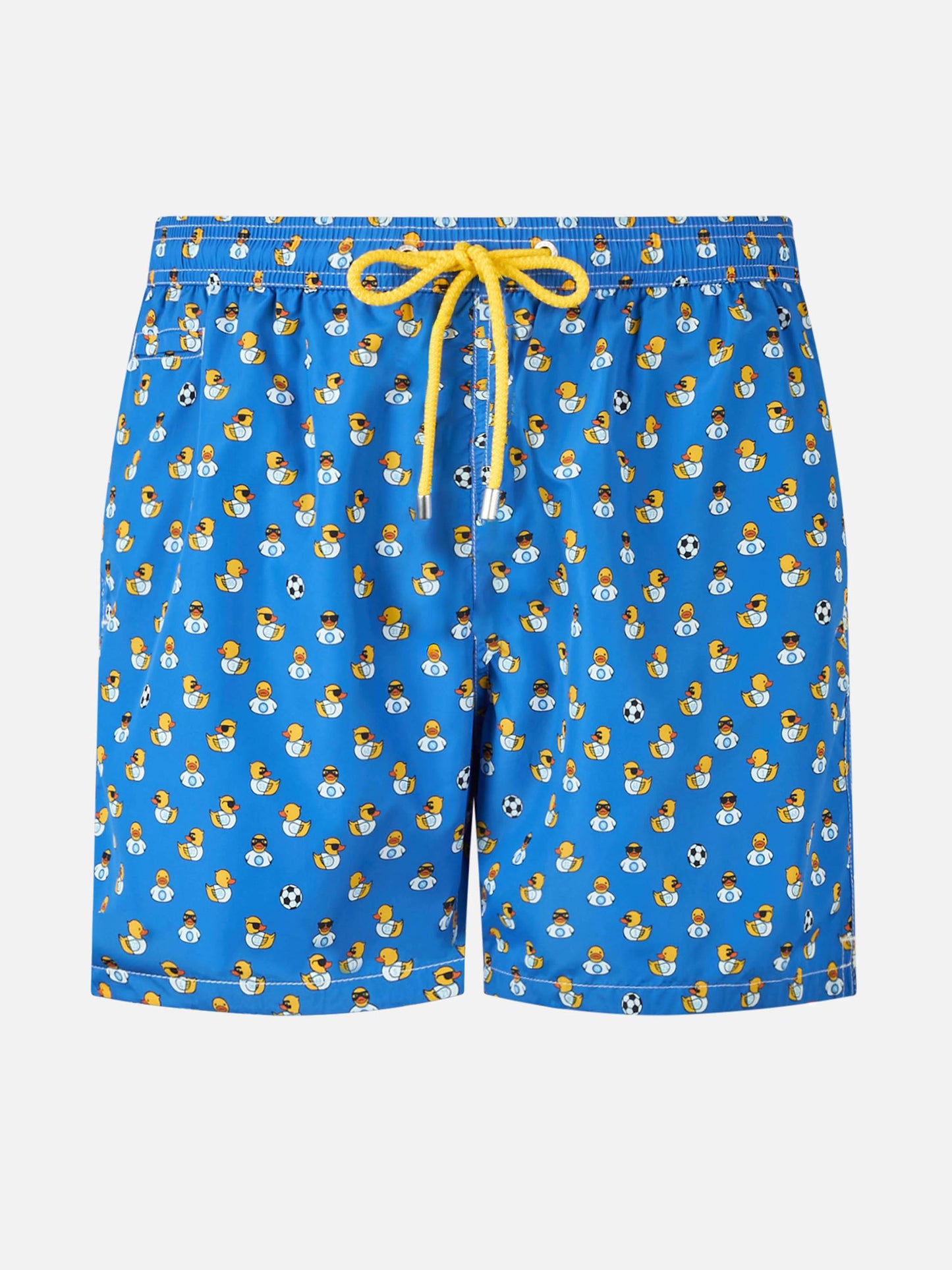 Costume da bagno da uomo in tessuto leggero con stampa logo Ducky e Napoli | SSC NAPOLI SPECIAL EDITION