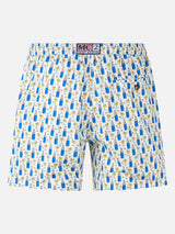 Man lightweight fabric swim shorts with Blanc 1664 print | BLANC 1664 SPECIAL EDITION