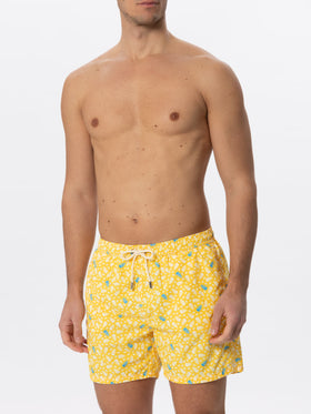 Light fabric swim shorts jellyfish print