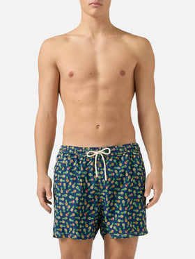 Leichte Badehose aus leuchtendem Stoff mit Ananas-Print
