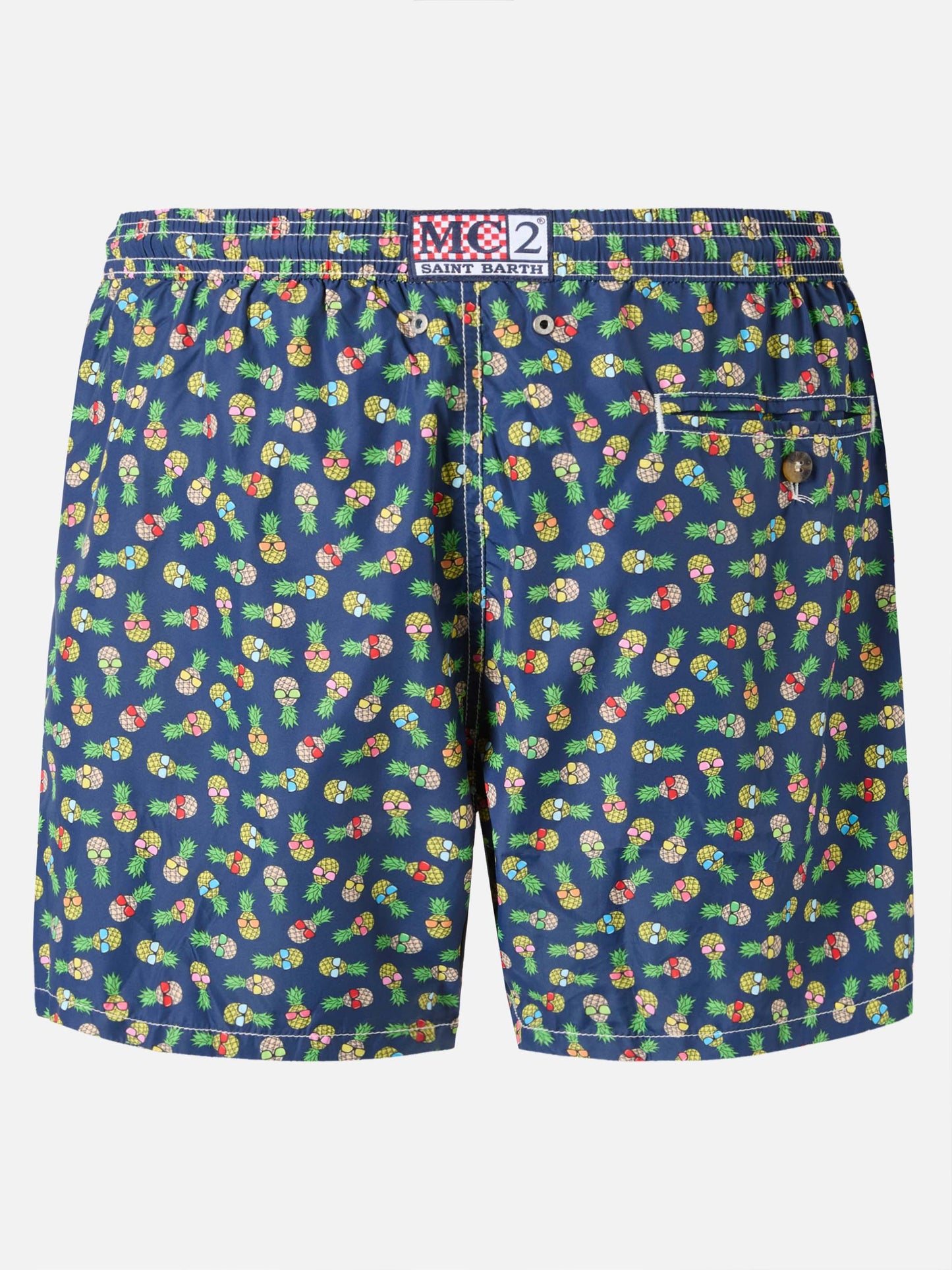 Lightweight fabric swim shorts Lighting with pineapple print
