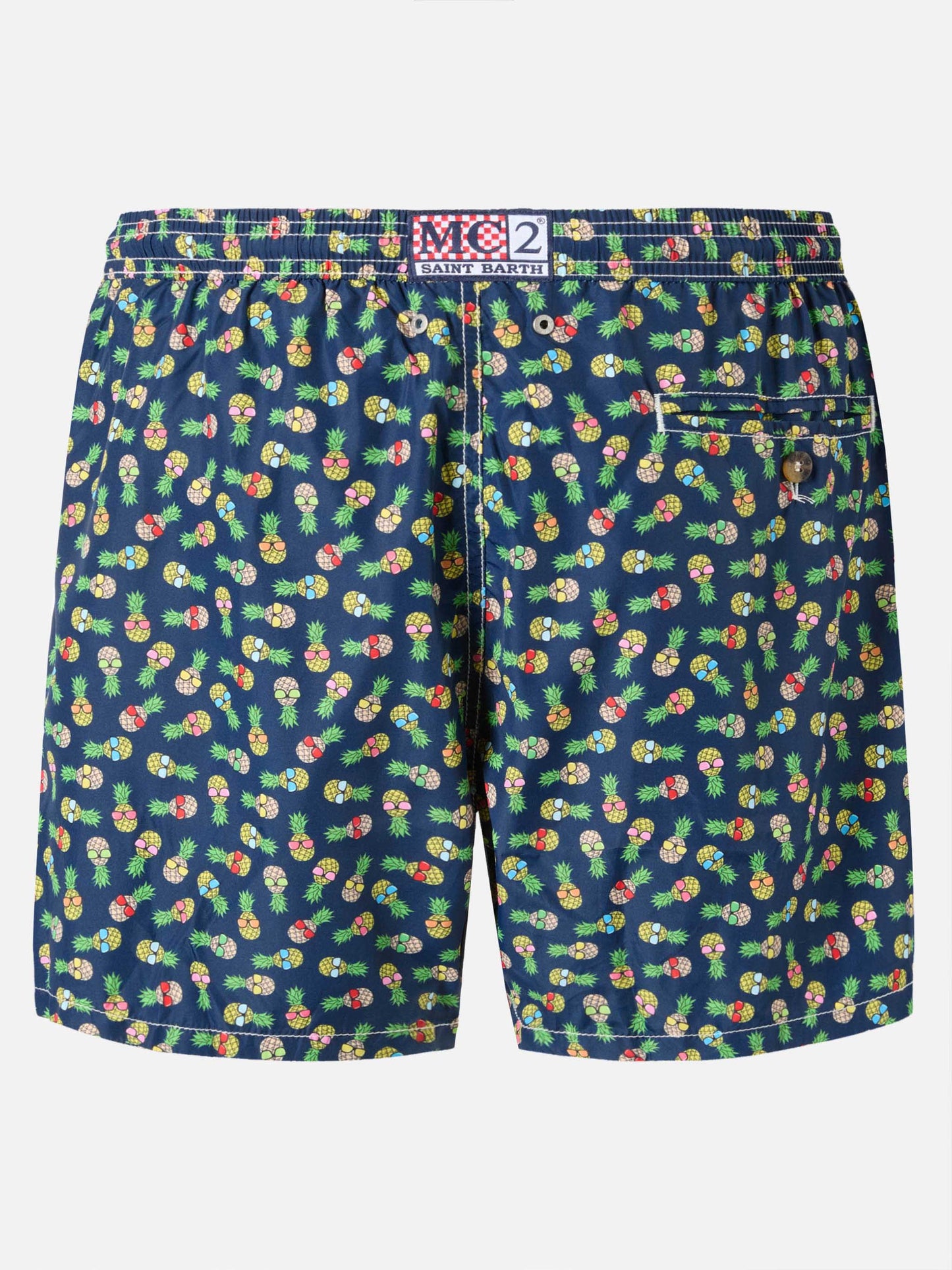 Leichte Badehose aus leuchtendem Stoff mit Ananas-Print