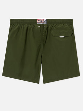 Lighting Pantone swim shorts in solid military green | Special Edition