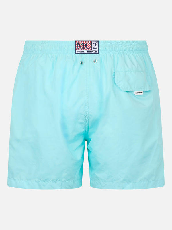 Man lightweight fabric water green swim-shorts Lighting Pantone | PANTONE SPECIAL EDITION