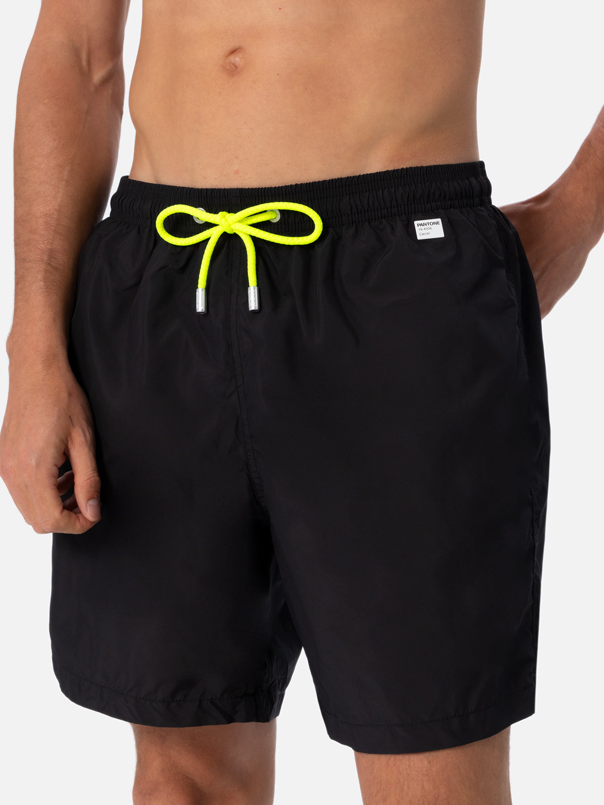 Man lightweight fabric black swim shorts Lighting Pantone | PANTONE® SPECIAL EDITION