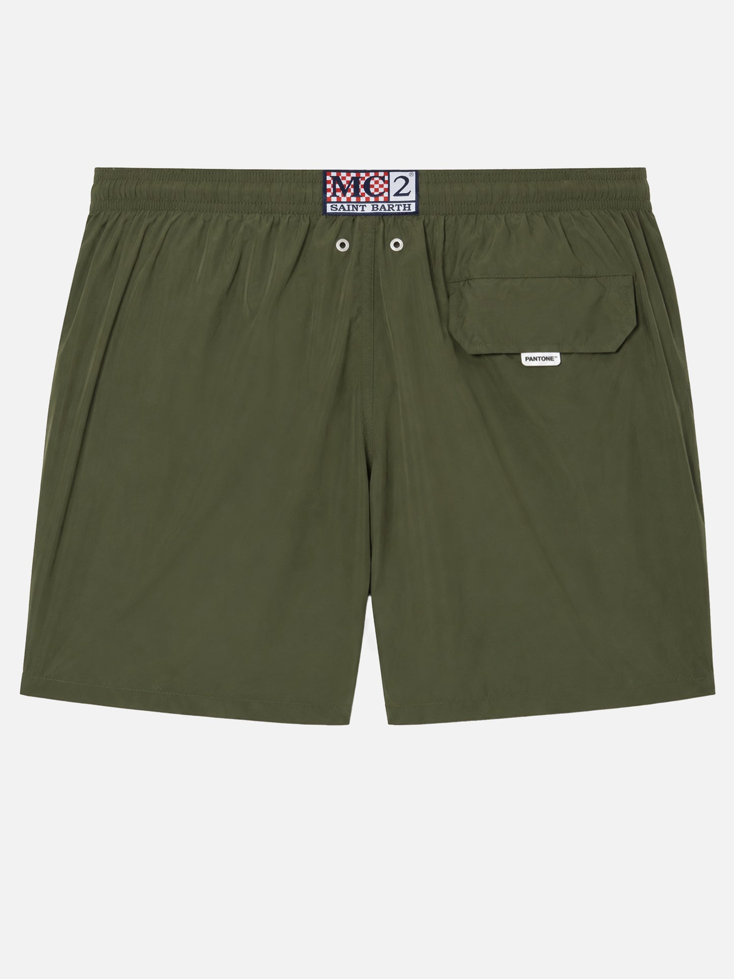 Lightweight fabric military green swim shorts Lighting Pantone | PANTONE® SPECIAL EDITION