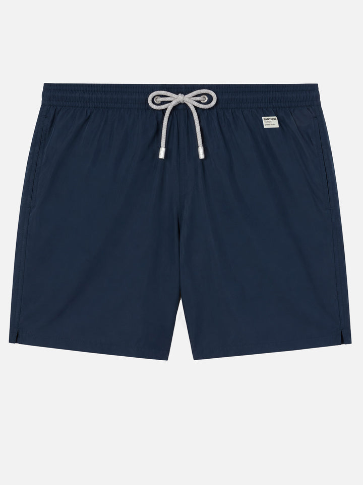 Marineblaue Badeshorts aus leichtem Stoff Lighting Pantone | PANTONE® SPECIAL EDITION