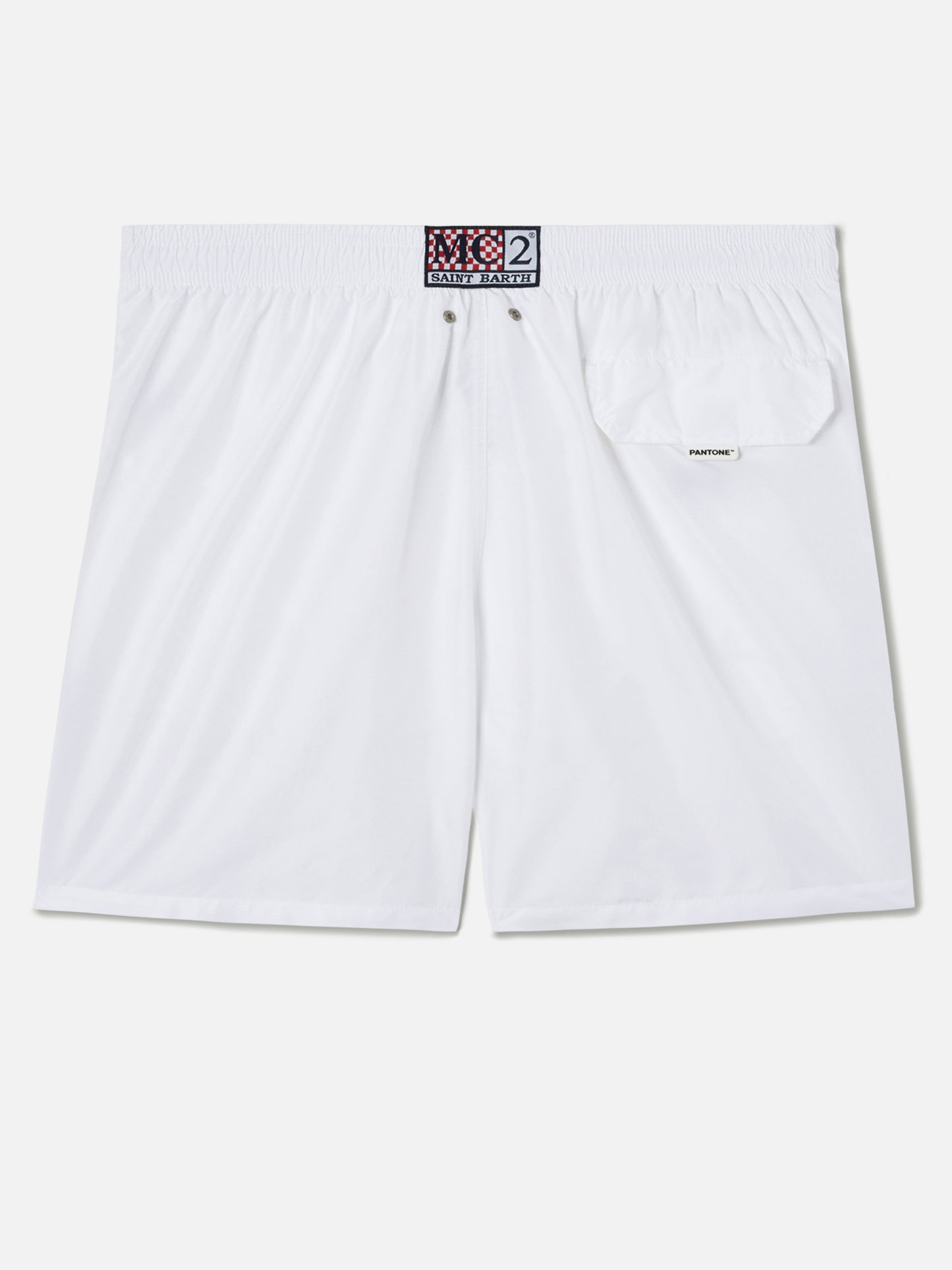 Lighting Pantone swim shorts in solid white | Special Edition