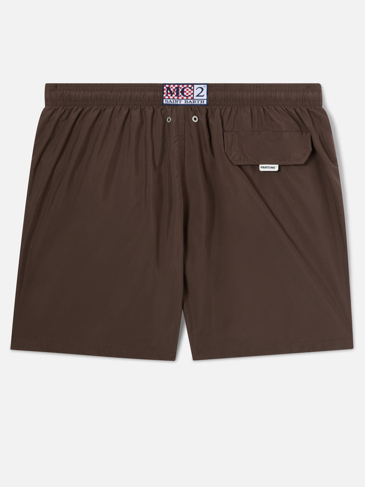 Short de bain Lighting Pantone marron foncé | PANTONE SPECIAL EDITION 