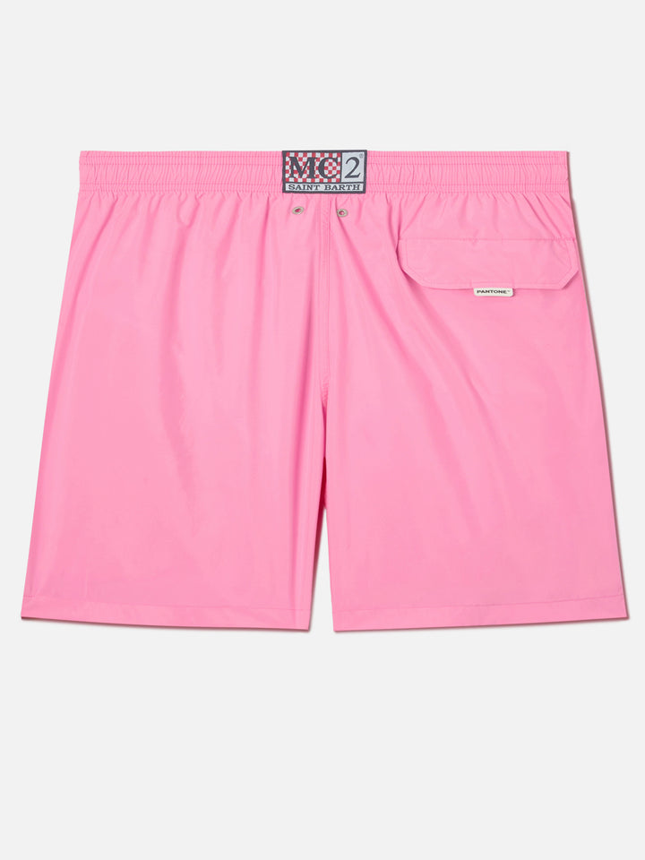Lighting Pantone swim shorts in solid pink | Special Edition