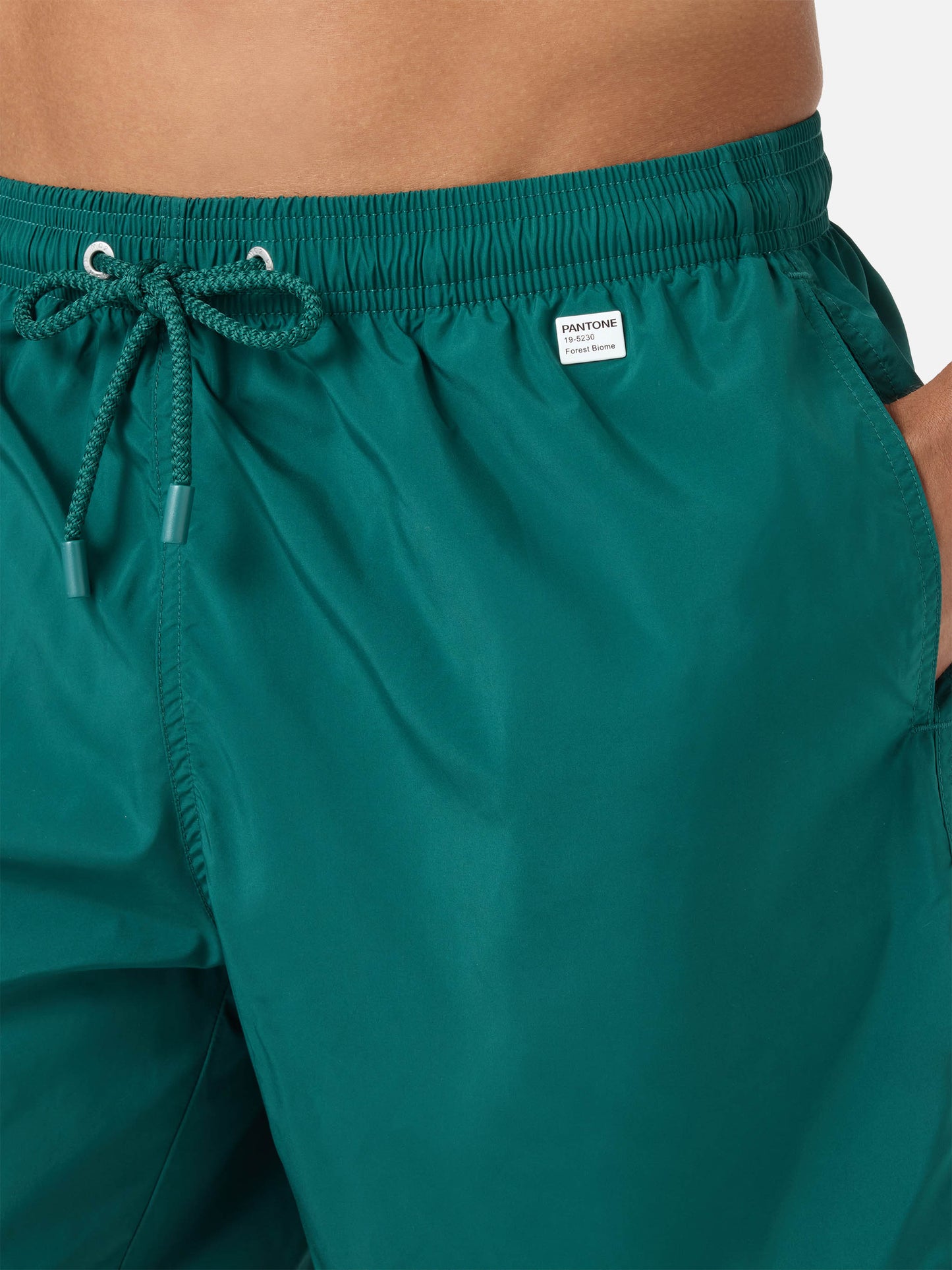 Lighting Pantone swim shorts in British green | PANTONE SPECIAL EDITION