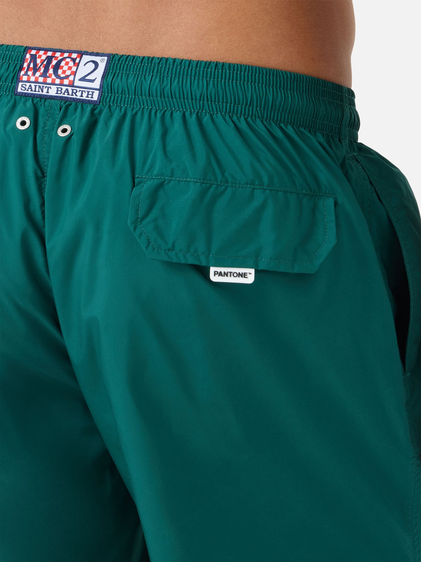Lighting Pantone swim shorts in British green | PANTONE SPECIAL EDITION