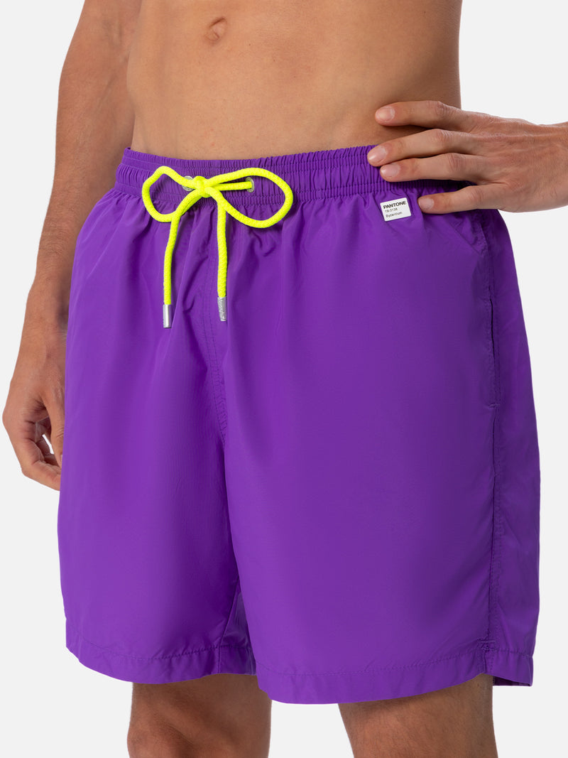 Man lightweight fabric purple swim-shorts Lighting Pantone | PANTONE SPECIAL EDITION