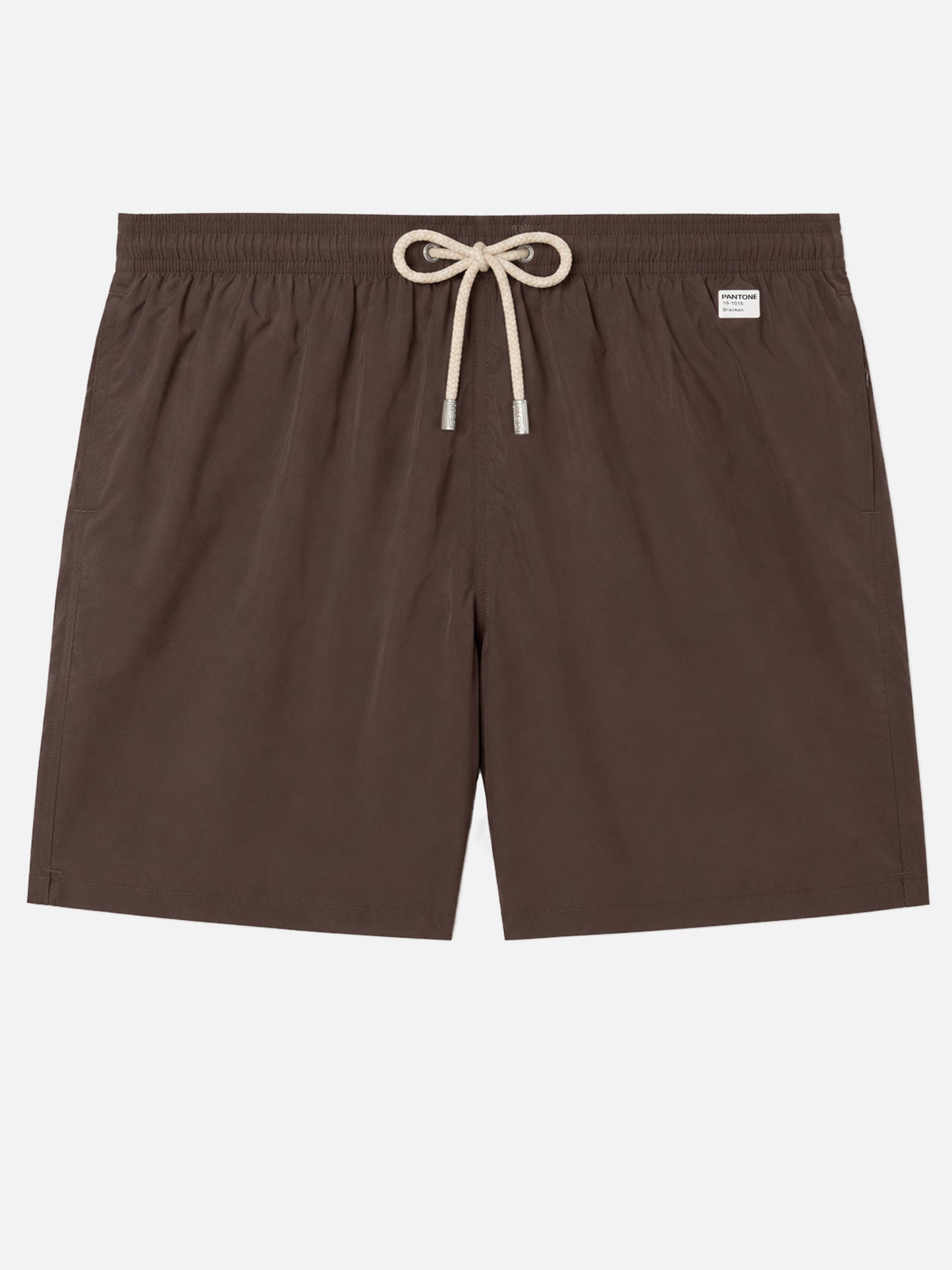 Lighting Pantone brown swim shorts in solid color | Special Edition