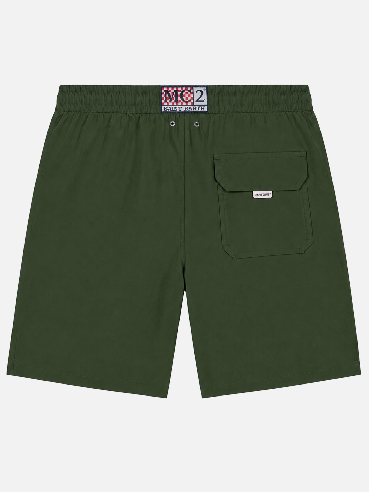Short de bain long vert militaire éclairage pantone | Édition spéciale 