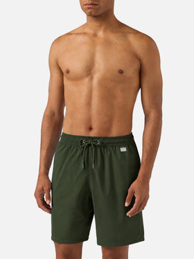 Short de bain long vert militaire éclairage pantone | Édition spéciale 