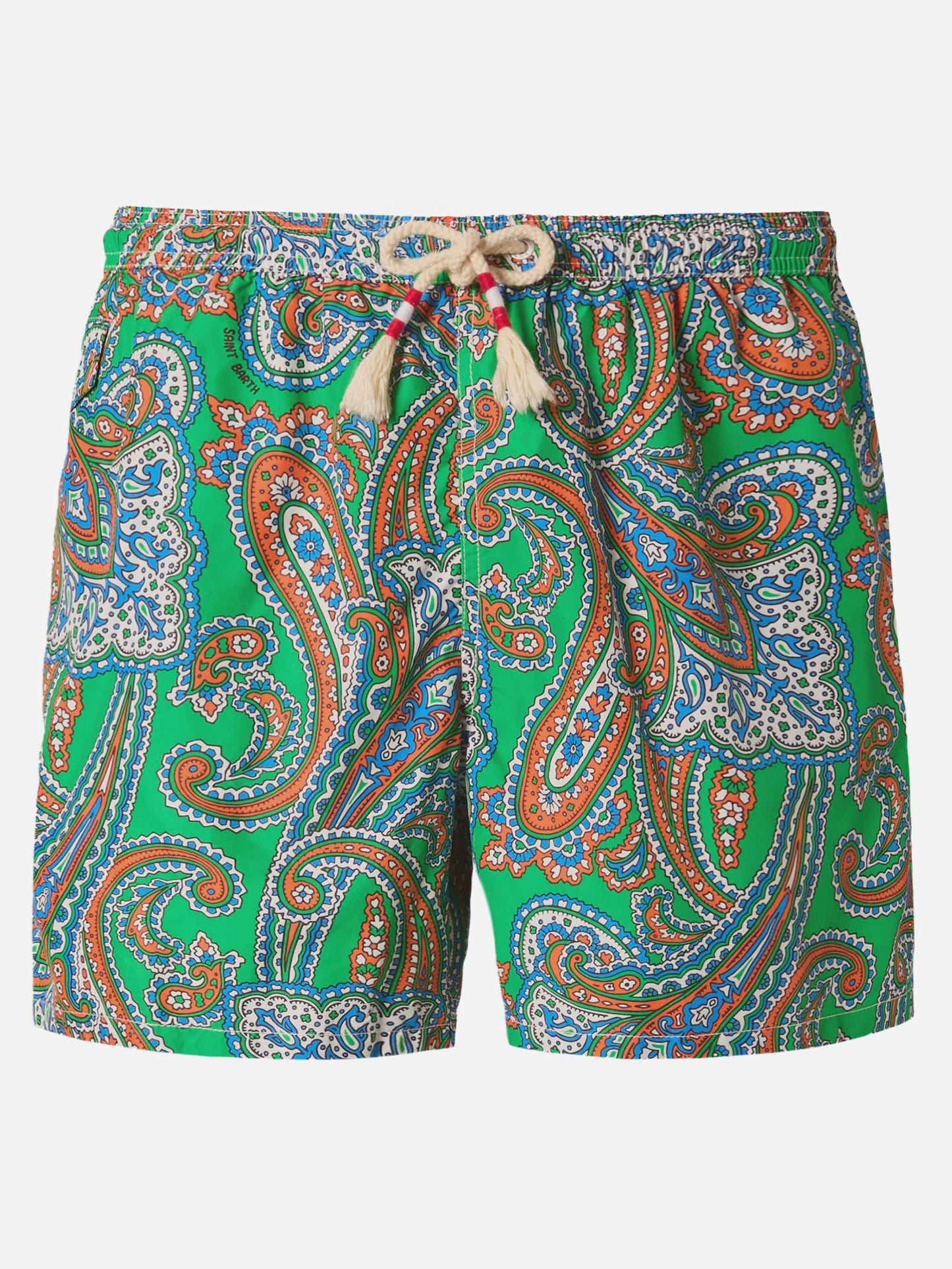 Lightweight fabric swim-shorts Lighting 70 with paisley print