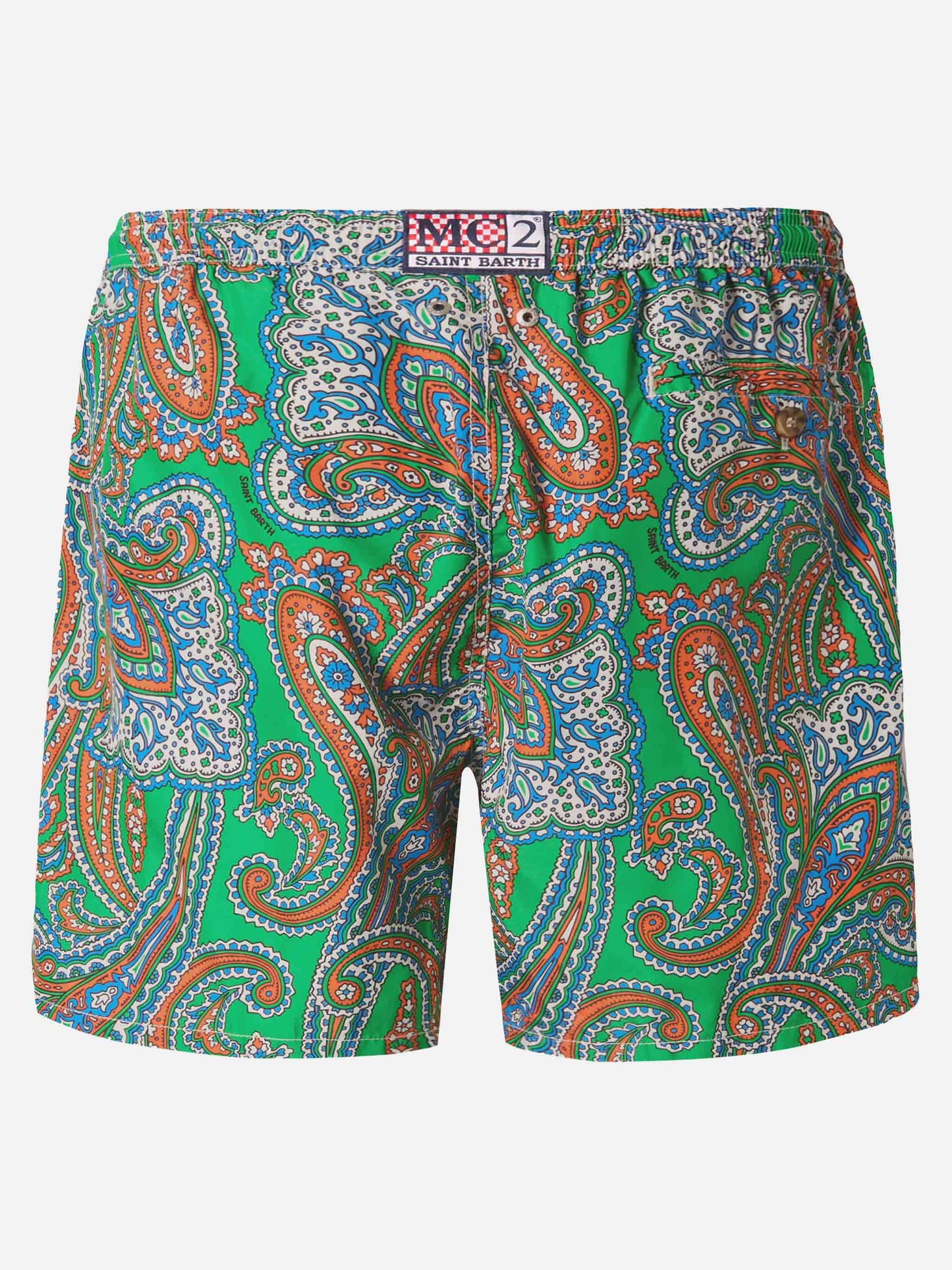 Lightweight fabric swim-shorts Lighting 70 with paisley print