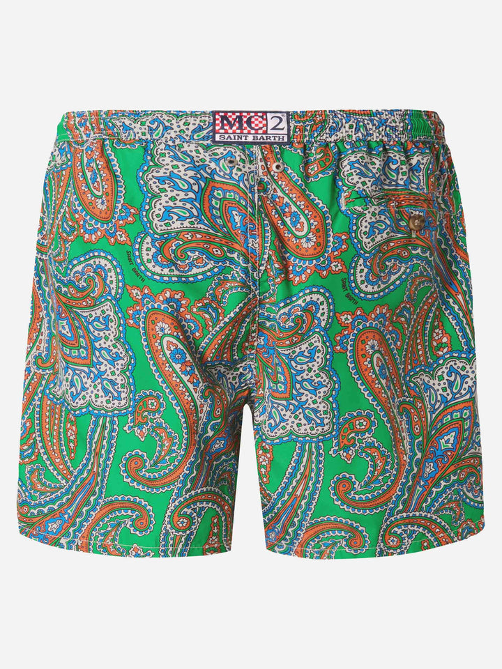 Leichte Badehose Lightning 70 aus Stoff mit Paisley-Muster