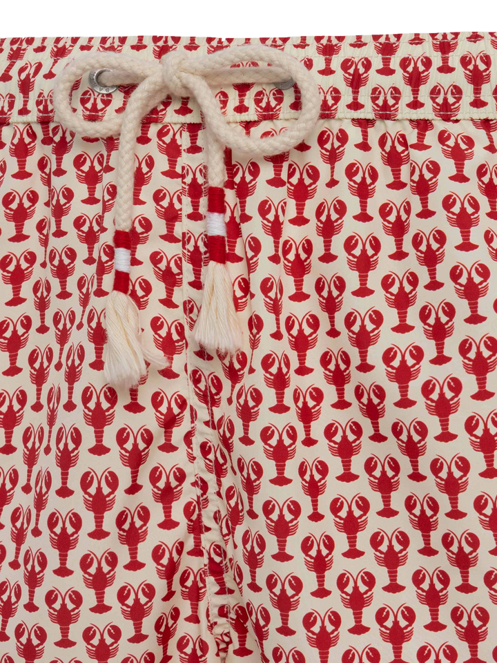 Lightweight fabric swim shorts Lighting 70 with lobster print