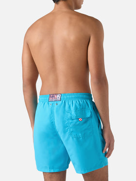 Men's swimsuit with thermoreactive print – daisy print