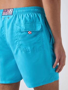 Men's swimsuit with thermoreactive print – daisy print