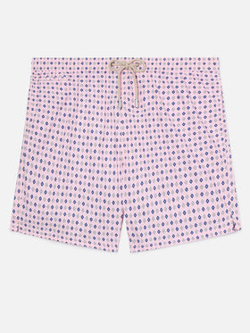 Pink Lighting Micro swim shorts with all-over geometric print